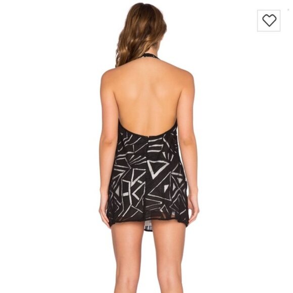 NWT NBD "Say It" Geometric Mesh Halter Dress Sz. S - Picture 4 of 4